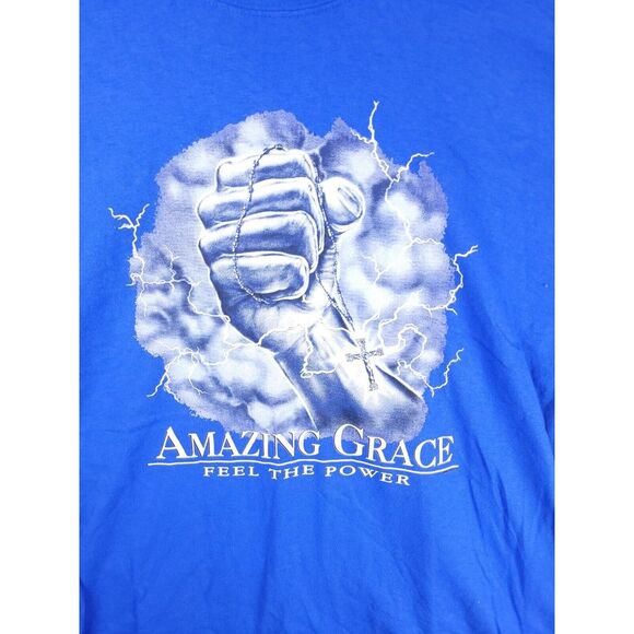 Jesus Amazing Grace Religious Shirt Men's XL Graphic God Almighty Lord Christian - Picture 2 of 7